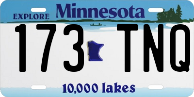 MN license plate 173TNQ