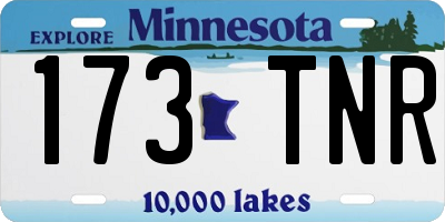 MN license plate 173TNR