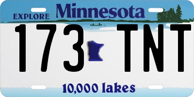 MN license plate 173TNT
