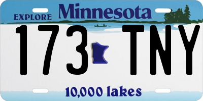 MN license plate 173TNY