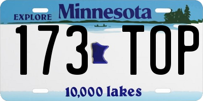 MN license plate 173TOP