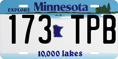 MN license plate 173TPB
