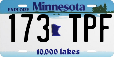 MN license plate 173TPF