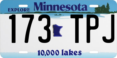 MN license plate 173TPJ