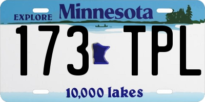 MN license plate 173TPL
