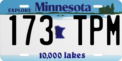 MN license plate 173TPM