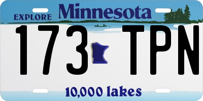 MN license plate 173TPN