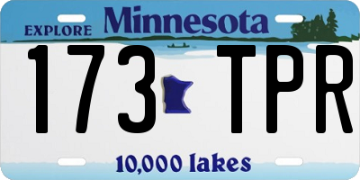 MN license plate 173TPR