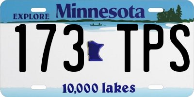 MN license plate 173TPS