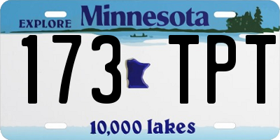 MN license plate 173TPT