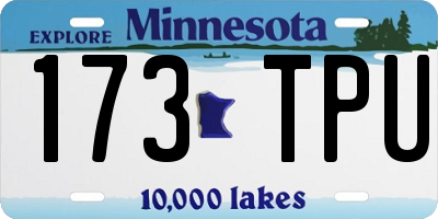 MN license plate 173TPU