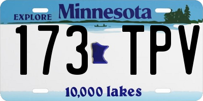 MN license plate 173TPV