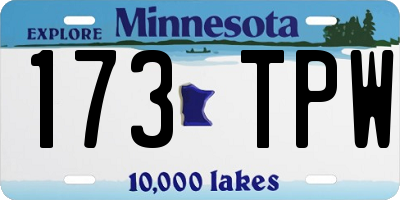MN license plate 173TPW
