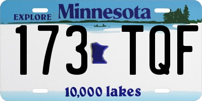 MN license plate 173TQF