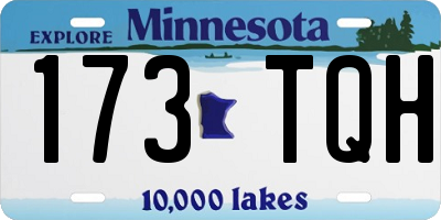 MN license plate 173TQH