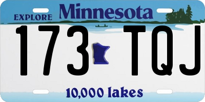 MN license plate 173TQJ