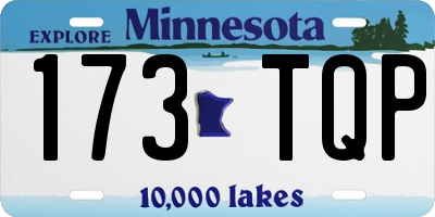 MN license plate 173TQP