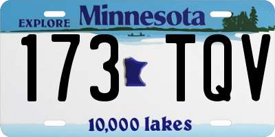 MN license plate 173TQV