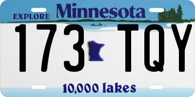MN license plate 173TQY