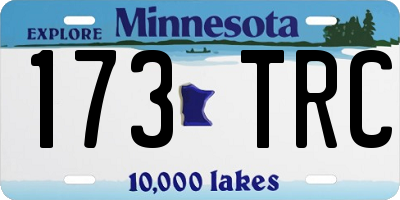 MN license plate 173TRC