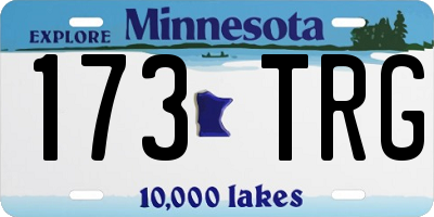 MN license plate 173TRG