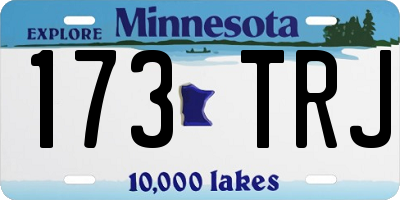 MN license plate 173TRJ