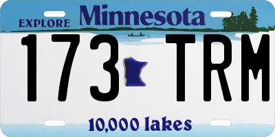 MN license plate 173TRM
