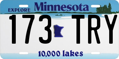 MN license plate 173TRY