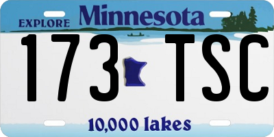 MN license plate 173TSC