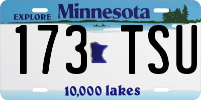 MN license plate 173TSU
