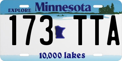 MN license plate 173TTA