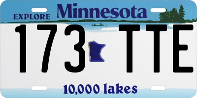MN license plate 173TTE