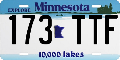 MN license plate 173TTF