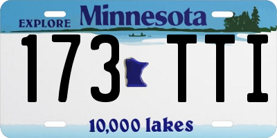 MN license plate 173TTI