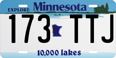 MN license plate 173TTJ