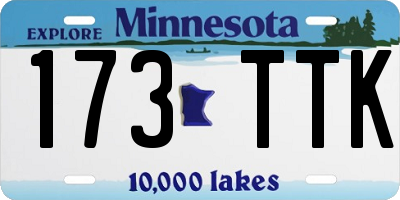 MN license plate 173TTK