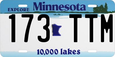 MN license plate 173TTM