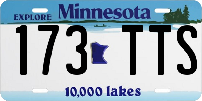 MN license plate 173TTS