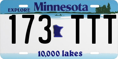 MN license plate 173TTT