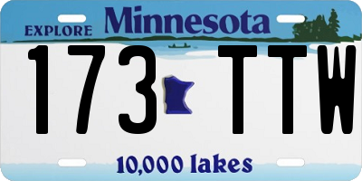 MN license plate 173TTW
