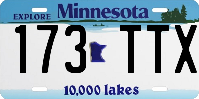 MN license plate 173TTX