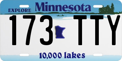 MN license plate 173TTY