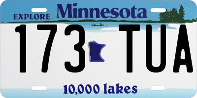 MN license plate 173TUA