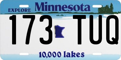 MN license plate 173TUQ
