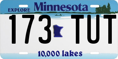 MN license plate 173TUT