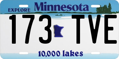 MN license plate 173TVE
