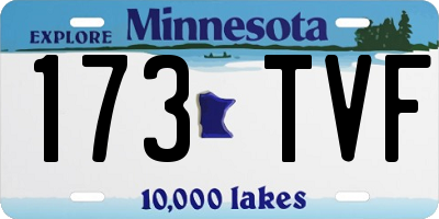 MN license plate 173TVF