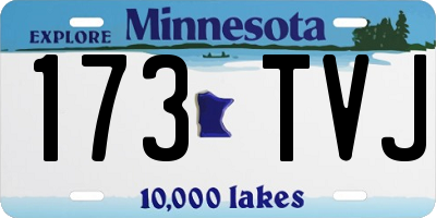 MN license plate 173TVJ
