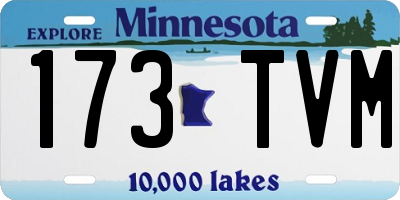 MN license plate 173TVM