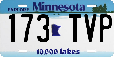 MN license plate 173TVP
